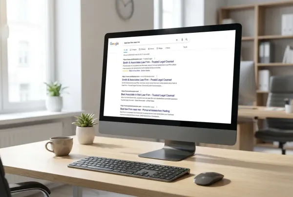 law firm seo results appearing at top of search engine