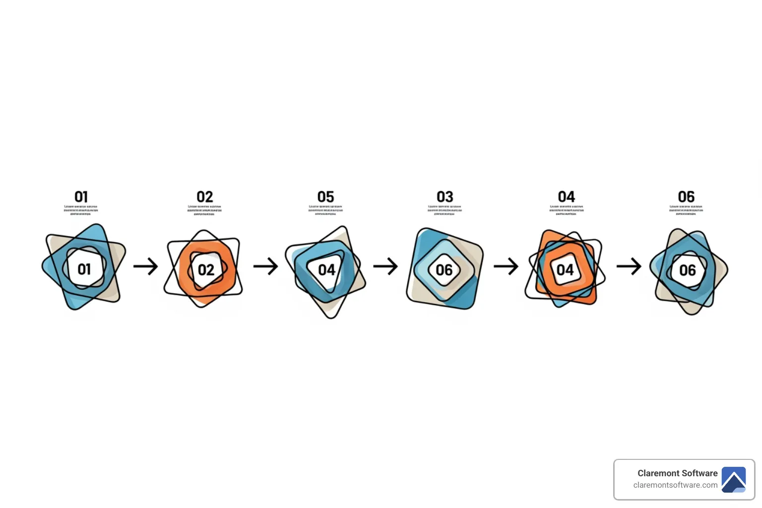 a flowchart showing the 6 stages of web development - professional website development